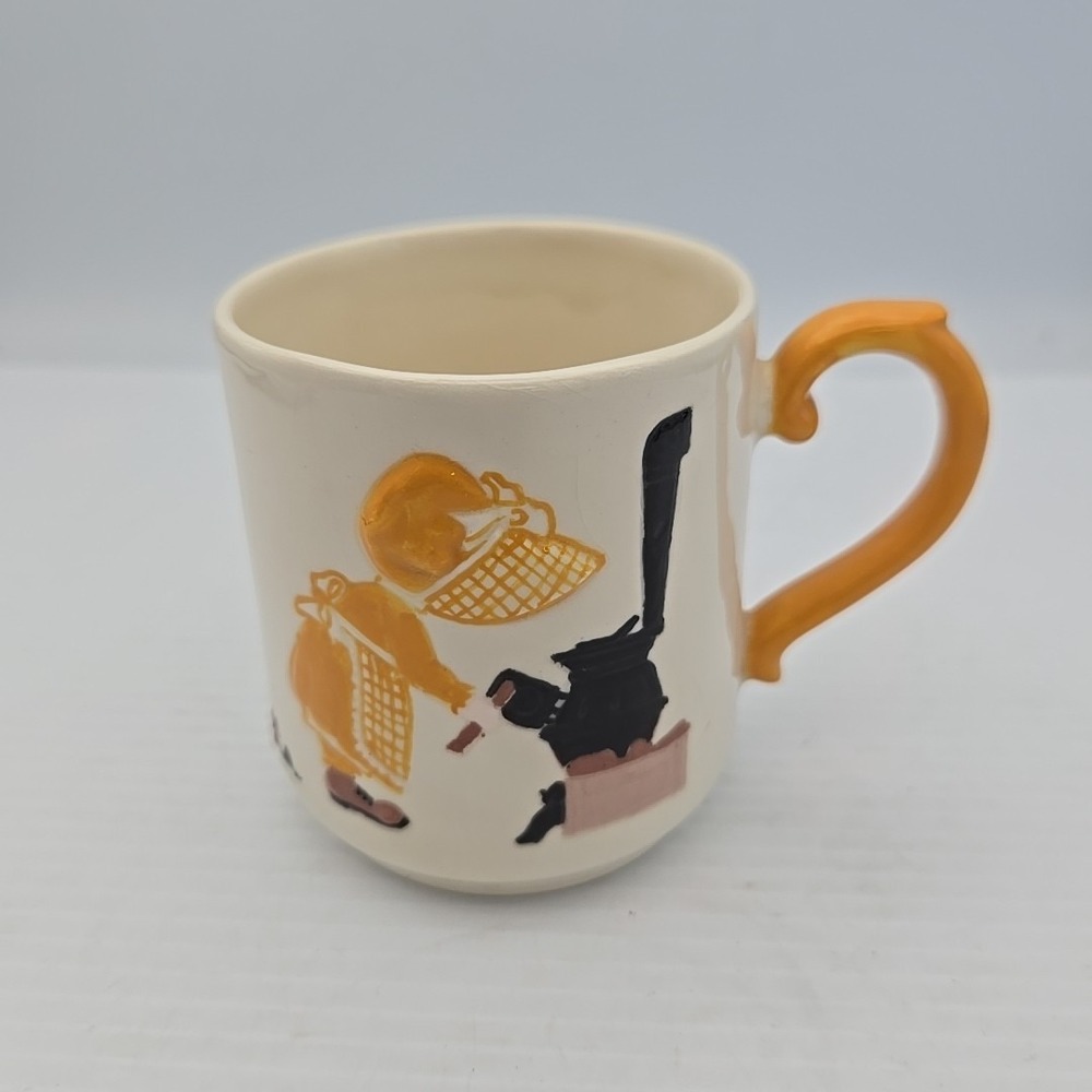 Ceramic Cottage Cup‎ Mug Handmade "Home Sweet Home" Farmhouse   Whimsical 1975